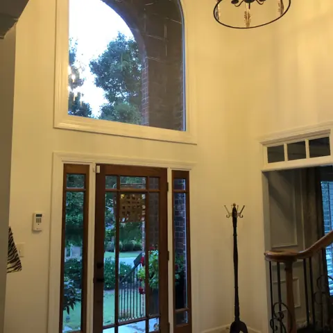 Two-story foyer window