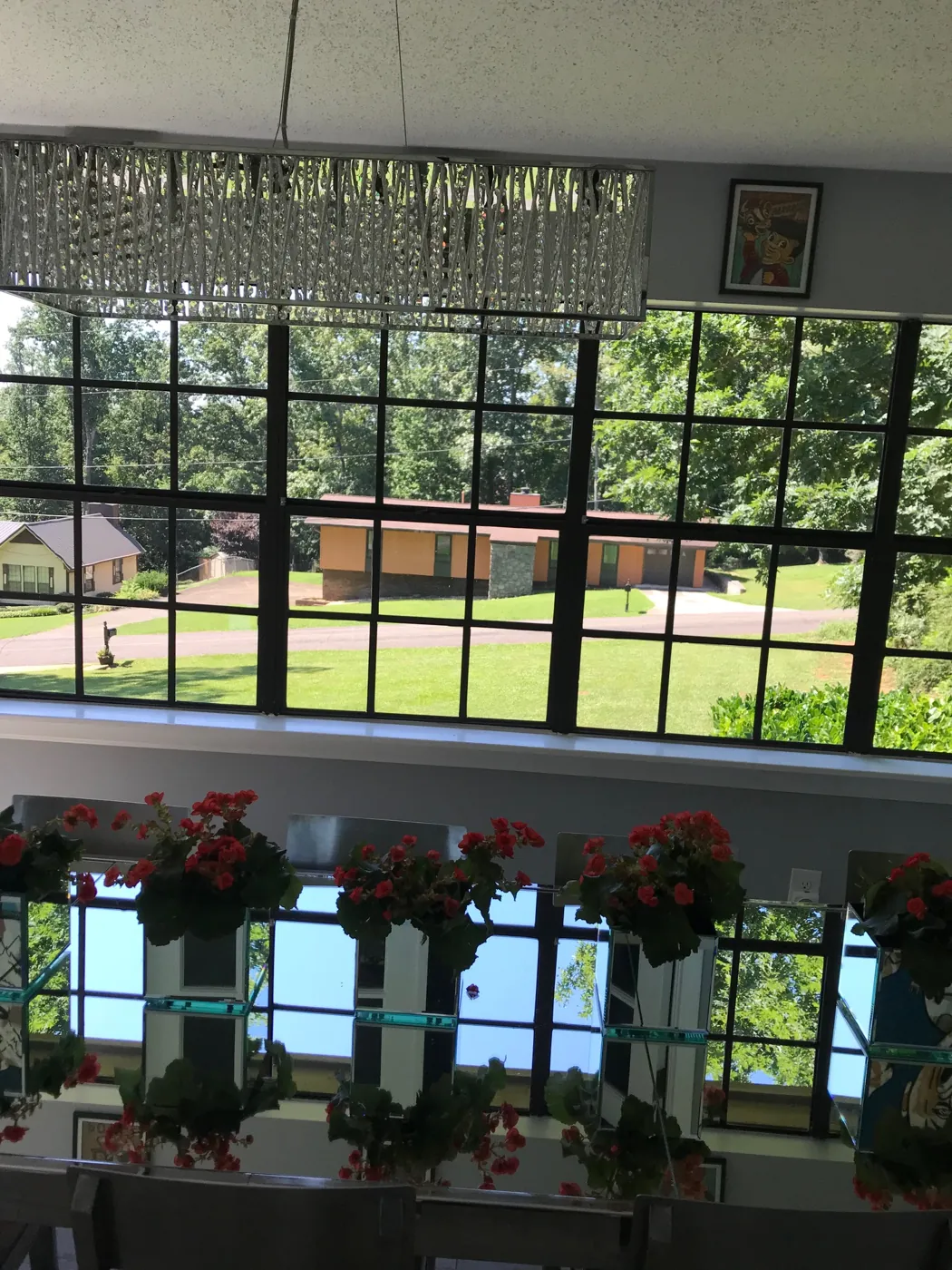 Office window wall with window film